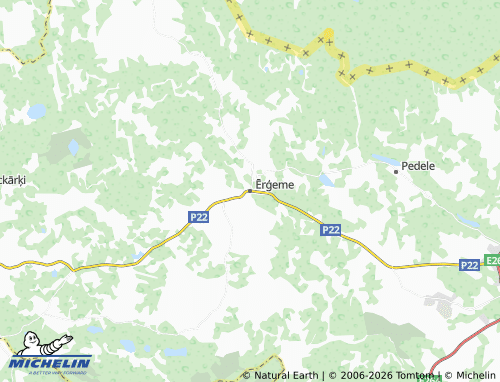 Mapa MICHELIN Ērģemes pagasts - ViaMichelin