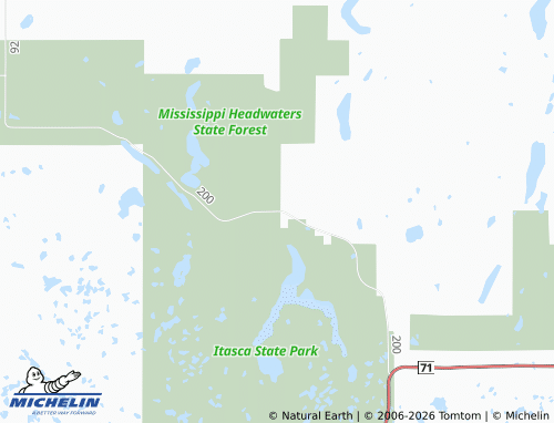Carte MICHELIN Lake Itasca - ViaMichelin
