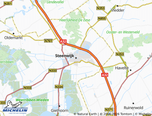 MICHELIN Steenwijkerland map - ViaMichelin
