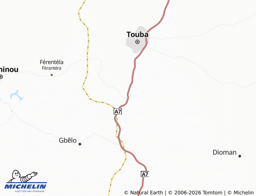 MICHELIN-Landkarte Sékodougou - ViaMichelin