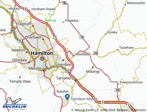 Mapa MICHELIN Newstead - ViaMichelin