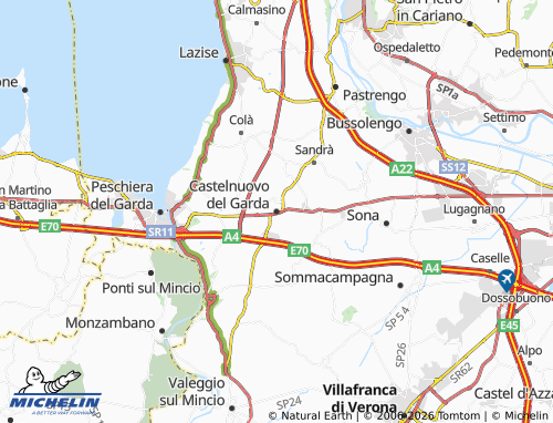 MICHELIN Castelnuovo del Garda map - ViaMichelin