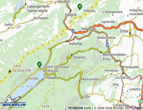 Carte MICHELIN Vaulion - ViaMichelin