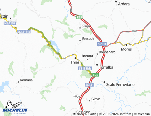 Mapa MICHELIN Thiesi - ViaMichelin