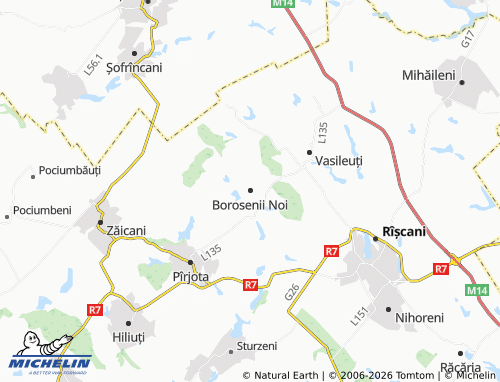 Mappa MICHELIN Borosenii Noi - ViaMichelin