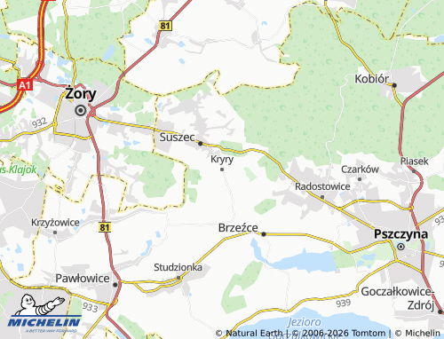 Mappa MICHELIN Kryry - ViaMichelin