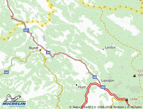 MICHELIN-Landkarte Stanica Roč - ViaMichelin