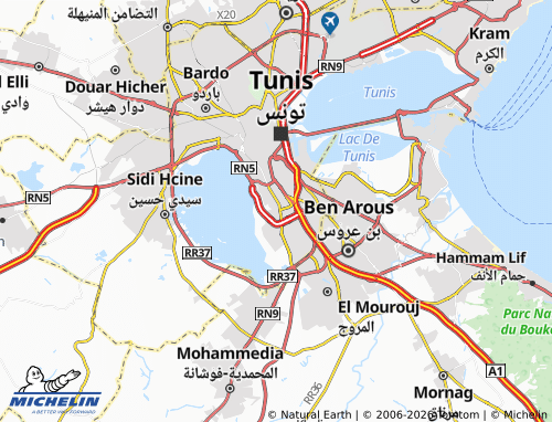 Carte MICHELIN El Ouardia - ViaMichelin