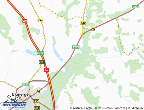 MICHELIN Vidiškiai map - ViaMichelin