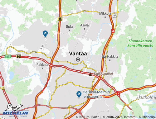 MICHELIN Vantaa map - ViaMichelin