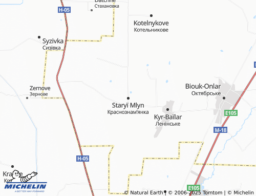MICHELIN Staryi Mlyn map - ViaMichelin