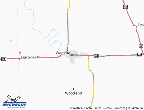Kaart MICHELIN Watseka - ViaMichelin