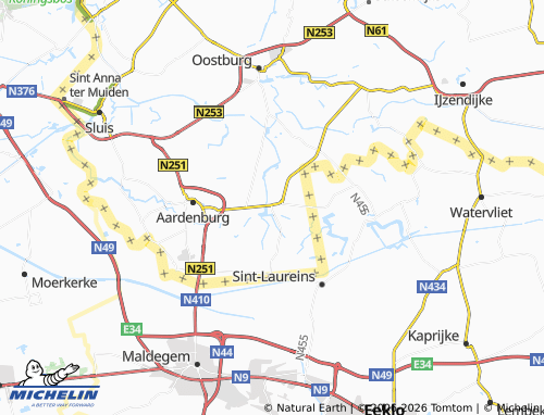MICHELIN Sint Kruis map - ViaMichelin