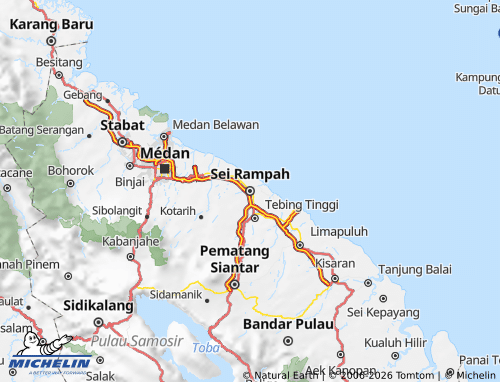 MICHELIN Serdang Bedagai map - ViaMichelin