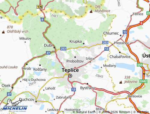 Mappa MICHELIN Proboštov - ViaMichelin