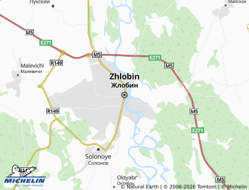 MICHELIN Zhlobin map - ViaMichelin