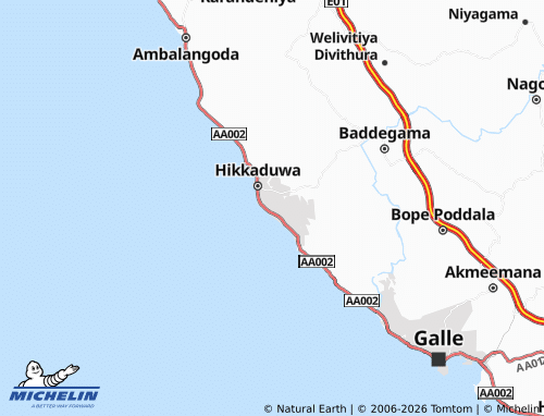 MICHELIN-Landkarte Narigama Wellabada - ViaMichelin