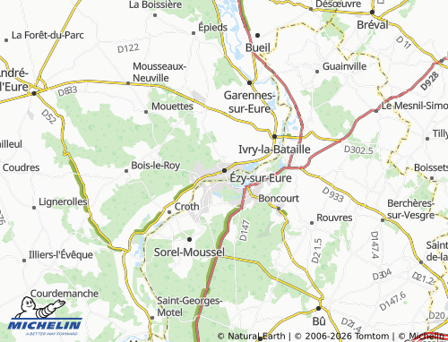Mappa MICHELIN Ézy-sur-Eure - ViaMichelin