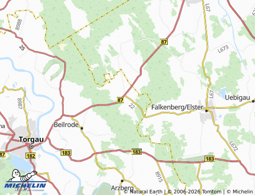 MICHELIN Döbrichau map - ViaMichelin