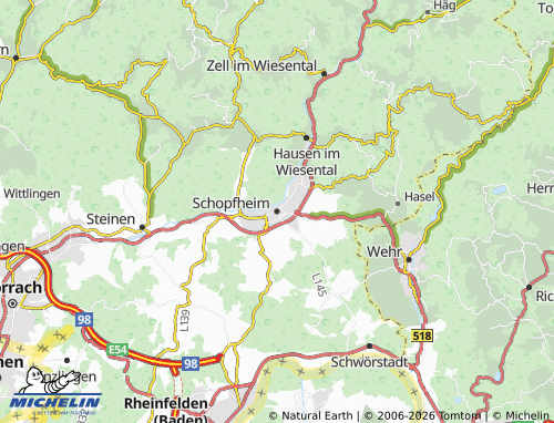 Mapa MICHELIN Schopfheim - ViaMichelin