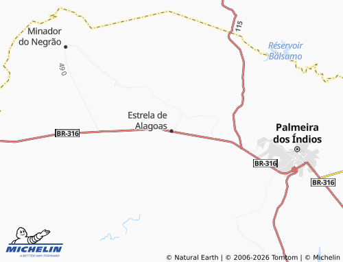 Mapa MICHELIN Estrela de Alagoas - ViaMichelin