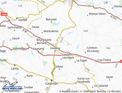 Carte MICHELIN Villeneuve-lès-Lavaur - ViaMichelin