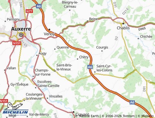 Mapa MICHELIN Chitry - ViaMichelin