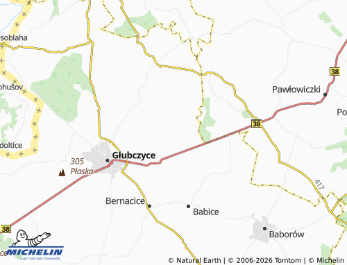 MICHELIN-Landkarte Debrzyca - ViaMichelin