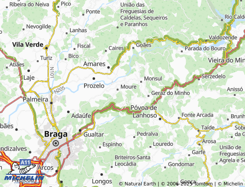 MICHELIN Costa map - ViaMichelin