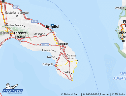 MICHELIN-Landkarte Lecce - ViaMichelin