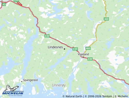 MICHELIN-Landkarte Lindesnes - ViaMichelin