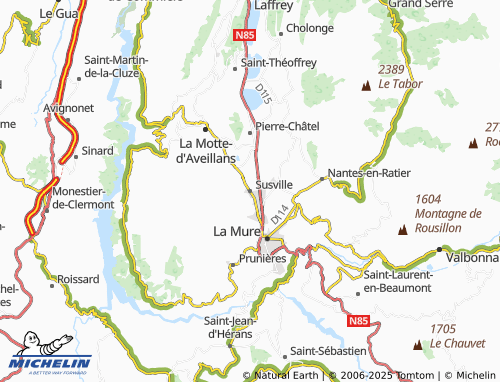 MICHELIN Susville map - ViaMichelin