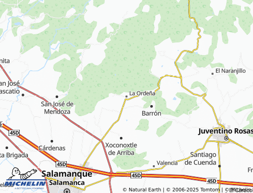 MICHELIN La Ordeña map - ViaMichelin