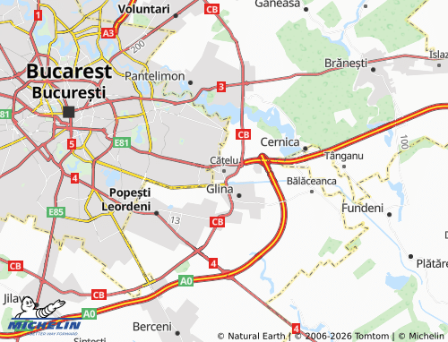 MICHELIN Cățelu map - ViaMichelin