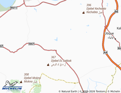 Carte MICHELIN Ain Ghelal - ViaMichelin
