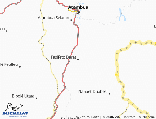 MICHELIN Tasifeto Barat map - ViaMichelin