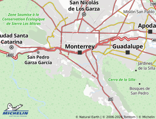 MICHELIN Tanques de Guadalupe map - ViaMichelin