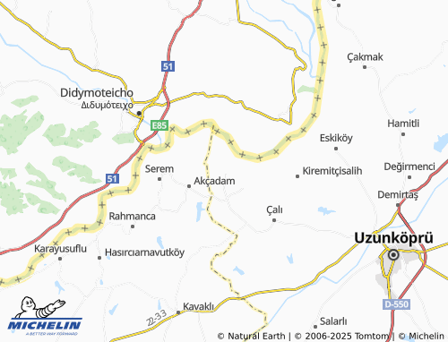 MICHELIN Gemici map - ViaMichelin