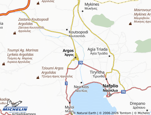MICHELIN Argos map - ViaMichelin