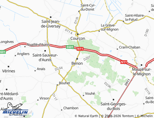 Mapa MICHELIN Benon - ViaMichelin