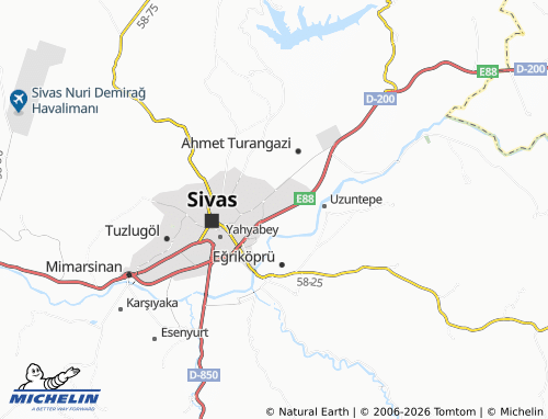 MICHELIN Şeyh Şamil map - ViaMichelin