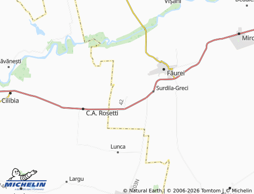 Mapa MICHELIN Făurei Sat - ViaMichelin