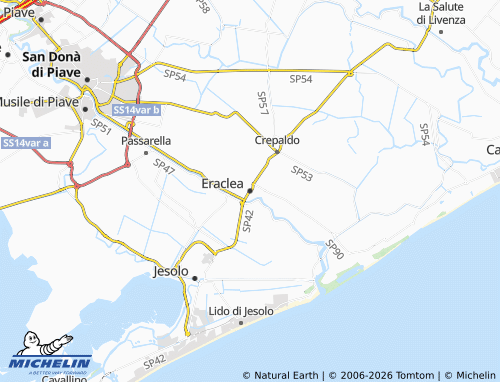 MICHELIN Eraclea map - ViaMichelin