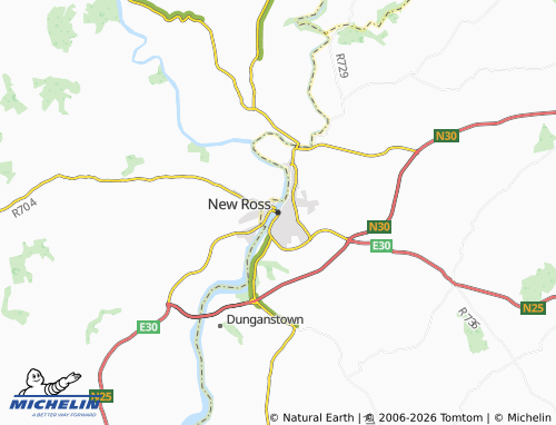 Mapa MICHELIN New Ross - ViaMichelin