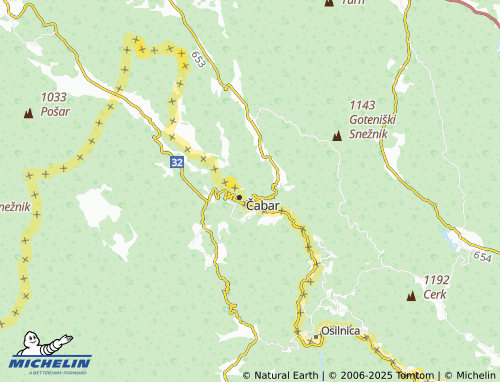 Kaart MICHELIN Podplanina - ViaMichelin