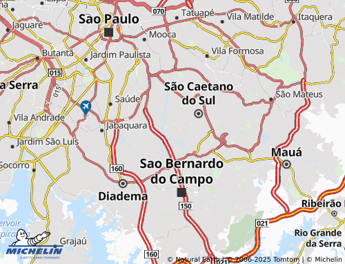 MICHELIN Jardim São Caetano map - ViaMichelin