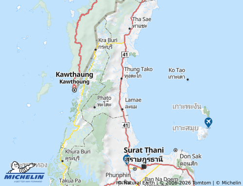 Mapa MICHELIN Amphoe Lang Suan - ViaMichelin