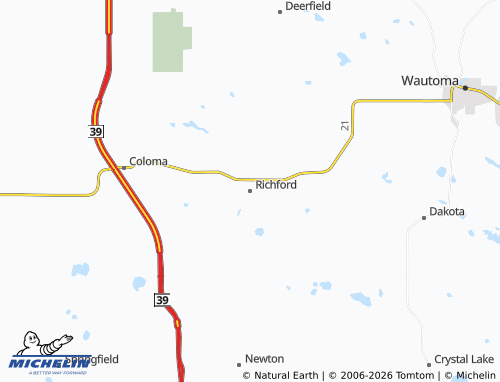 Mappa MICHELIN Richford - ViaMichelin