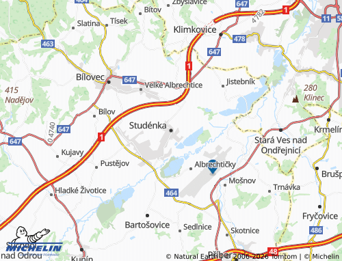 Mappa MICHELIN Studénka - ViaMichelin