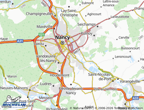 Carte MICHELIN Jarville-la-Malgrange - ViaMichelin